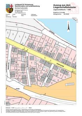 Katasterkarte Wehrden, Hallerstraße 20