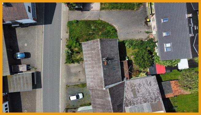 Blick von oben auf das Grundstück