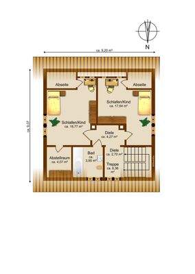 Dachgeschoss Grundriss