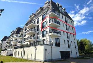 Hausansicht Wohnung markiert