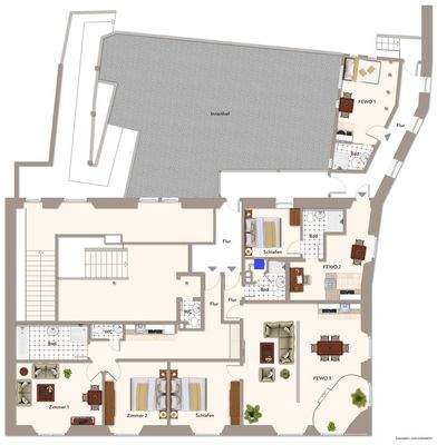 Grundriss FEWOs /Wohnung