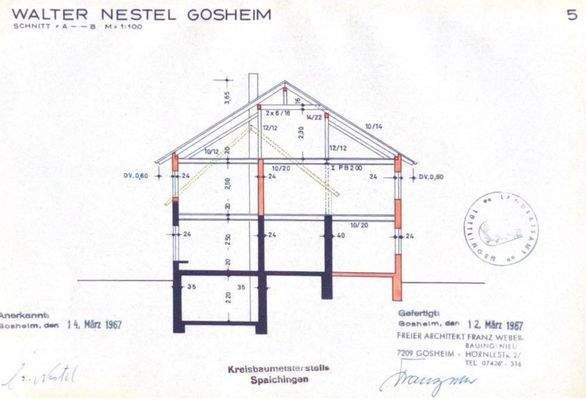 Bauplan Schnitt Haus
