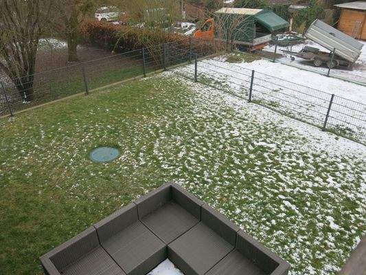 Blick auf das geteilte Grundstück