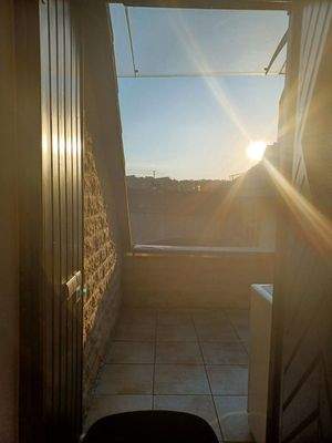 Blick vom Flur zur Loggia