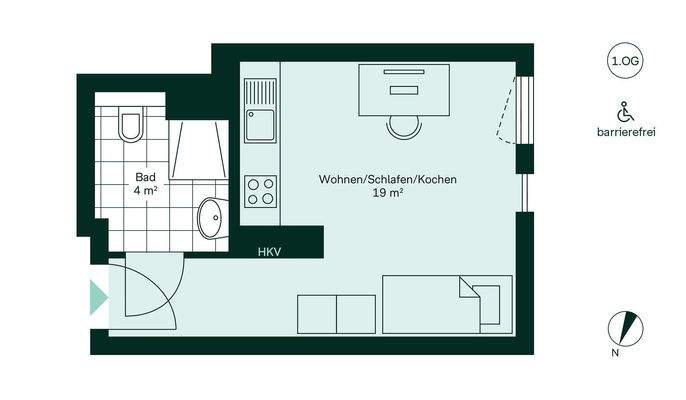 Barrierefreier und komfortabler Grundriss