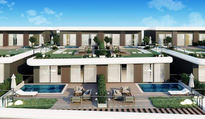 Apartments with Private Pools and Gardens in İzmir Çeşme
