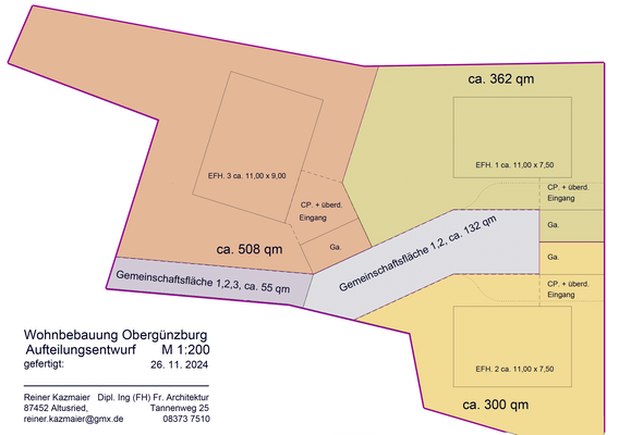 Teilungsentwurf Obergünzburg