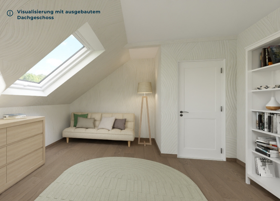 Visualisierung Büro im Dachgeschoss