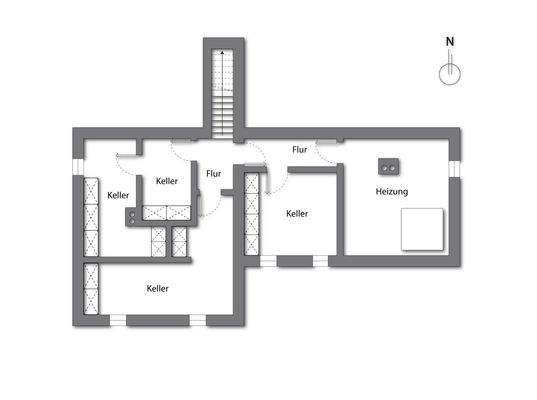 Kellergeschoss (kein Maßstab - Details können abweichen)