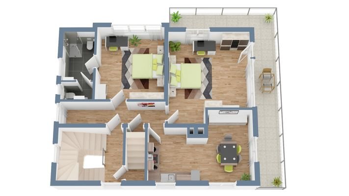 Grundriss 3D OG