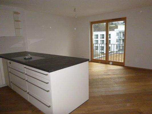 Blick von der Küchentheke zum Essplatz