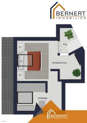 Grundriss visualisiert OG 2