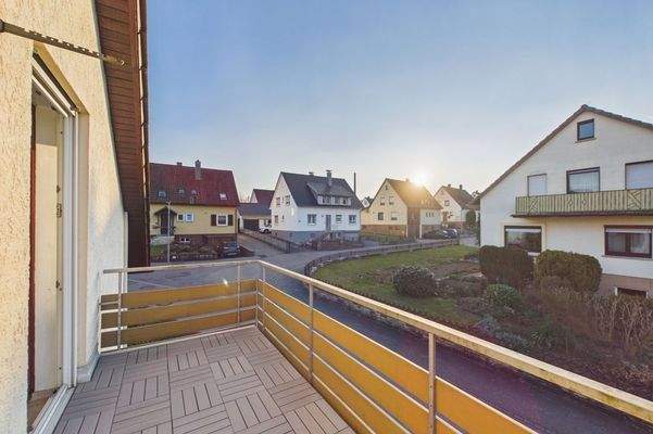 Balkon mit Abendsonne