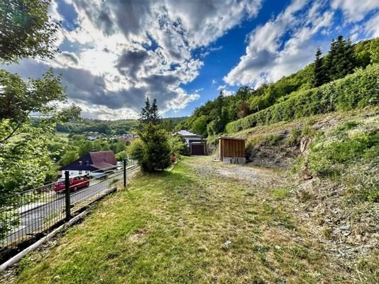 Blick vom Garten in Richtung Haus