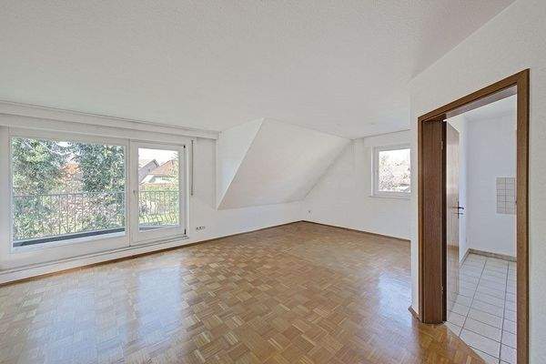 Das Wohnzimmer im Dachgeschoss