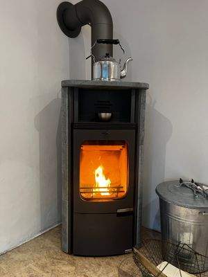 Kamin im Esszimmer/ Wohnzimmer