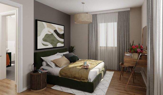 Komfortables Schlafzimmer