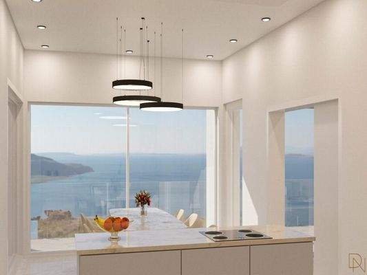 Kreta, Schisma Eloundas: Exklusives Grundstück mit Meerblick und Baugenehmigung zu verkaufen