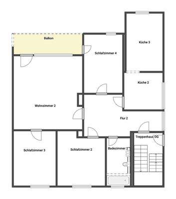 Grundriss Skizze 1.OG