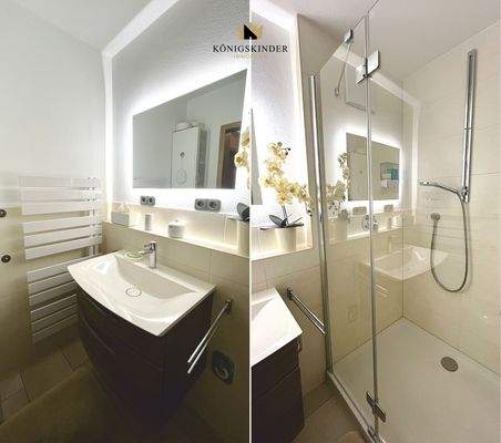 Modernes Duschbad in der Wohnung