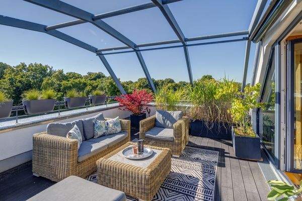 Dachterrasse mit Blick nach Westen