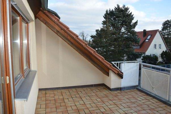 Balkon mit Dachschräge