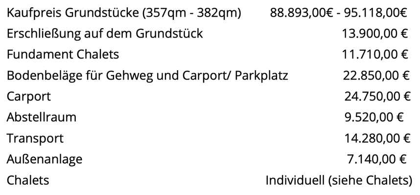 Preisliste