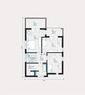Moderne Familienwohnung