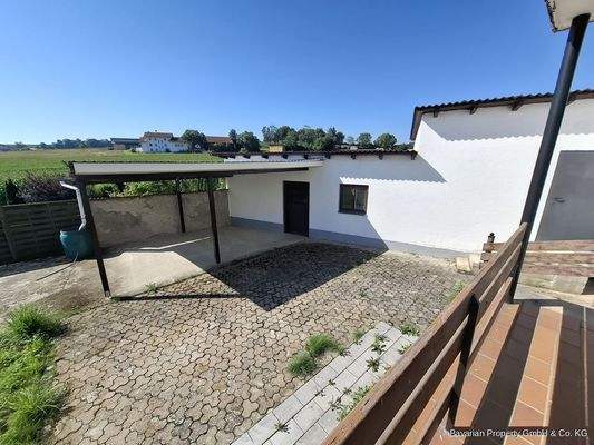 Zugang vom Wohnzimmer in den Garten