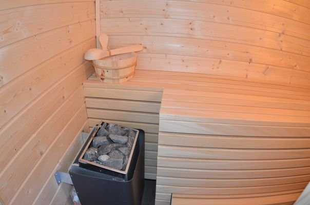 Sauna mit Heilaufgusssteinen