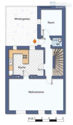 Grundriss Gartenebene