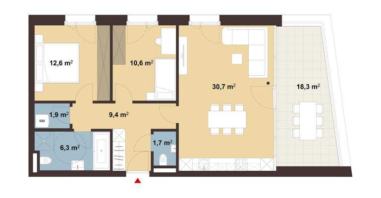 Grundriss Whg 15 Sebastianstraße in Feldkirch