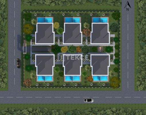 Villas with Pools and Indoor Parking in Döşemealtı Antalya