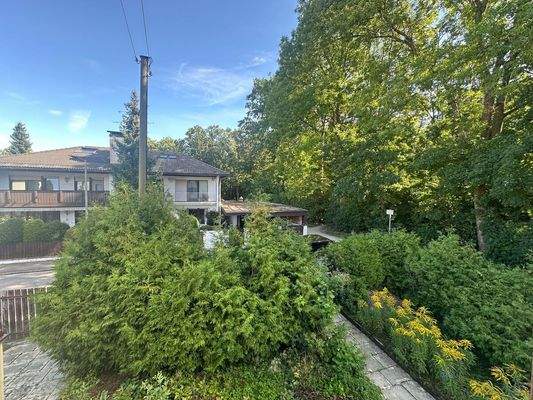 Blick vom Bestandshaus