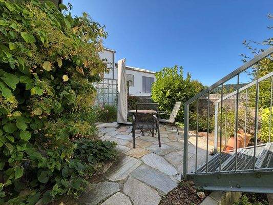 Der Sitzplatz im Garten