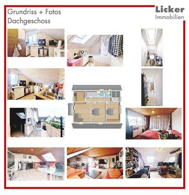 Grundriss + Fotos - Dachgeschoss