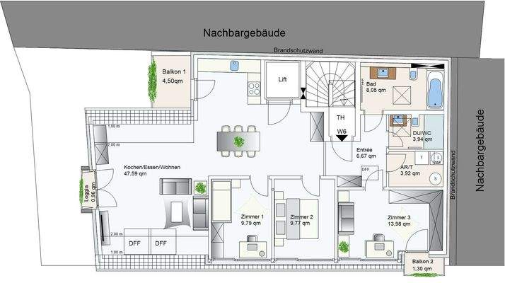 5 DG Werbeplan Grundriss BV Ne