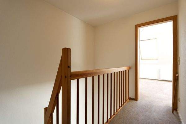 Hinauf in das Dachgeschoss