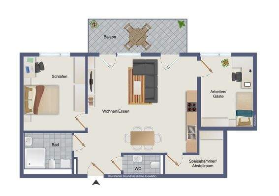 2. Obergeschoss (kein Maßstab) 