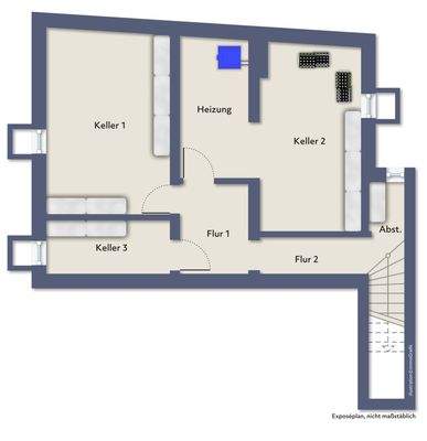 Keller unter Wohnfläche