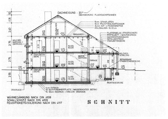 Gebäude-Schnitt M 1:100