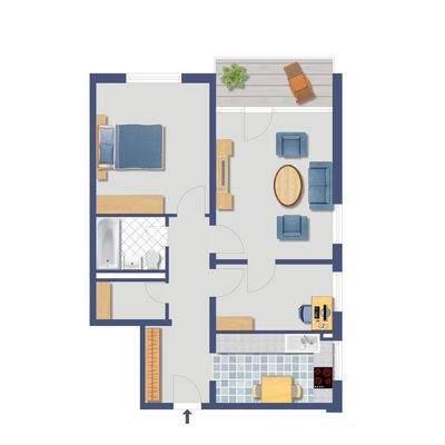 Grundriss - 3 ZW - 71 m²