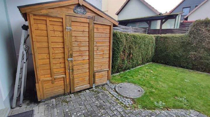 Gartenhaus, kleiner Gartenanteil