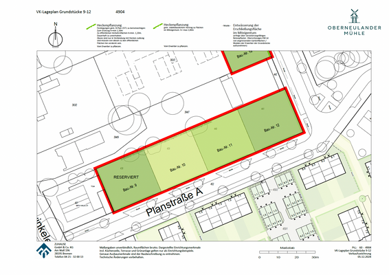 VK-Lageplan Grundstücke 9 - 12
