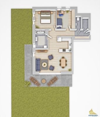 3D Grundriss & Möblierung