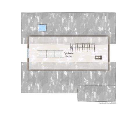 Grundriss des ausgebauten Dachspitz