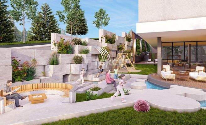 Sea View Houses with Indoor Pool in Yalincak Trabzon