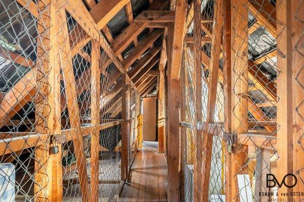 Stauflächen im Dachgeschoss