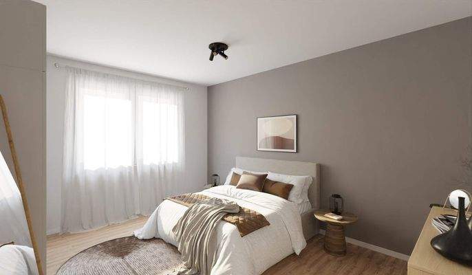 Helles und komfortables Schlafzimmer