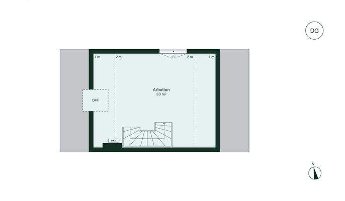 Grundriss des Dachgeschosses